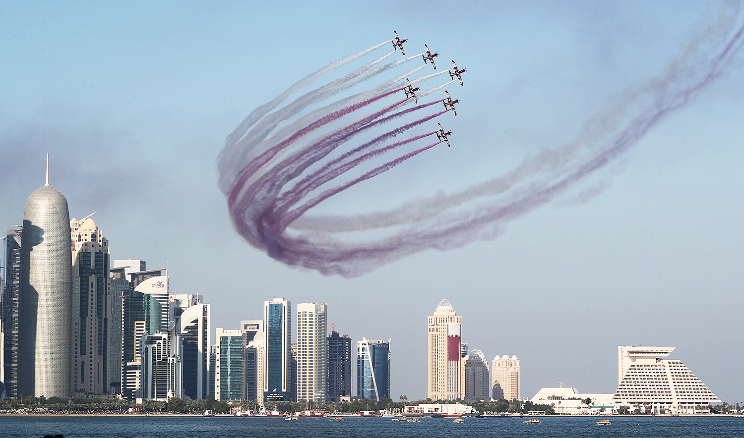 Military aircraft take part in Qatar's National Day celebrations in Doha, Qatar, December 18, 2018. (REUTERS/File)