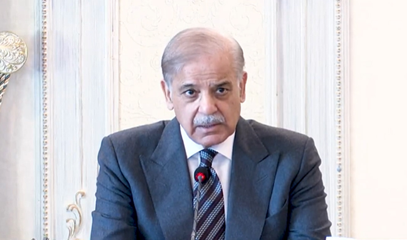Prime Minister of Pakistan Shehbaz Sharif addressing the federal cabinet (not in picture) in Islamabad on December 23, 2025. (Screengrab/PTV official-YouTube)