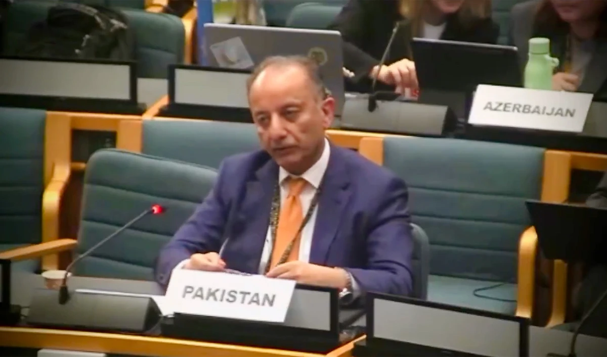 akistan’s climate change minister Musadik Malik is addressing 11th Global Forum of the United Nations Alliance of Civilizations (UNAOC) in Riyadh on December 14, 2025. (Senator Musadik Malik)