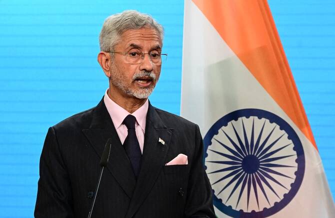 India’s Minister of External Affairs Subrahmanyam Jaishankar speaks during a press conference in Berlin on May 23, 2025. (AFP file photo)