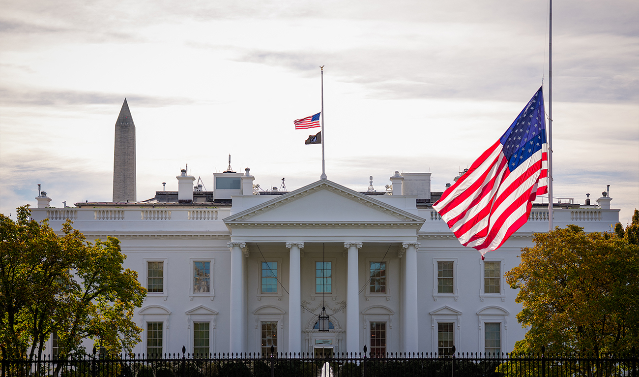 The American flag is flown at half-staff at the White House on November 4, 2025 in Washington, DC. (AFP/ file)