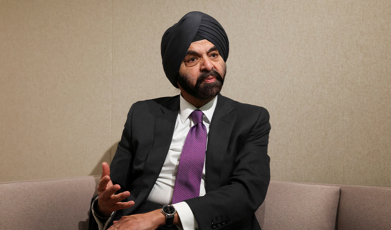 World Bank President Ajay Banga speaks during an interview with Reuters in Karachi, Pakistan, on February 4, 2026. (REUTERS)