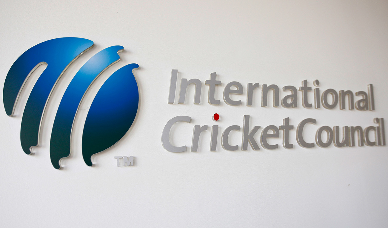The International Cricket Council (ICC) logo at the ICC headquarters in Dubai, October 31, 2010. (Reuters/File)