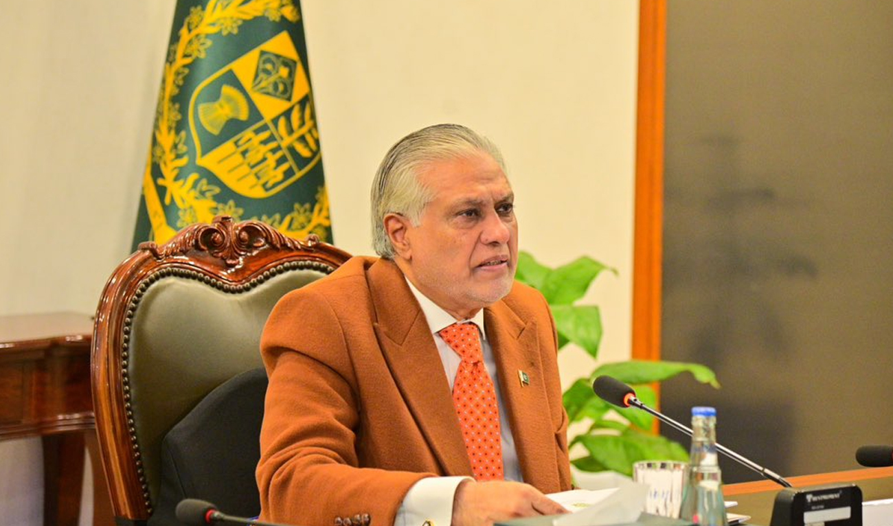 Deputy Prime Minister Ishaq Dar chairs a high-level inter-ministerial meeting to review measures aimed at strengthening Pakistan’s economic and trade cooperation with the European Union in Islamabad, Pakistan, on 9 February. 2026. (Ishaq Dar/X)