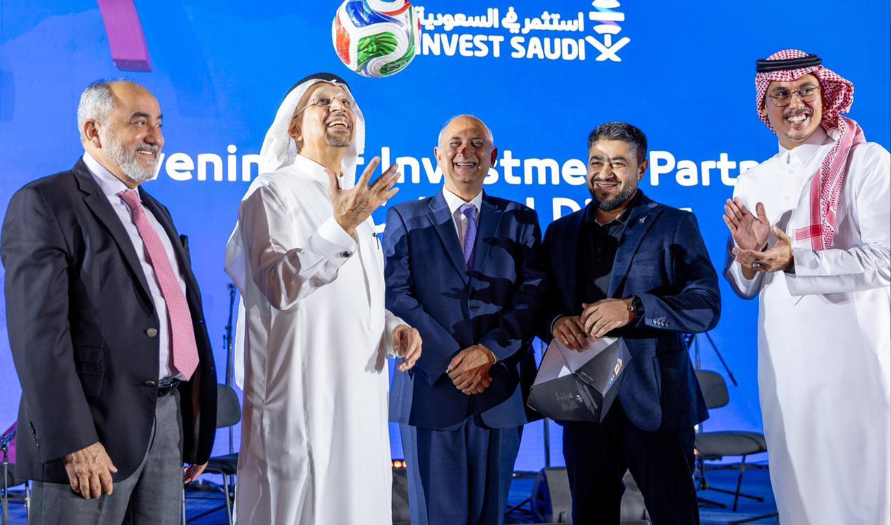 Officials of PREF and Saudi Bridge sign a memorandum of understanding (MoU) to establish a bilateral platform to encourage investments in joint venture projects worth $500 million, in Riyadh, Saudi Arabia, on February 3, 2026. (Haroon Sharif)