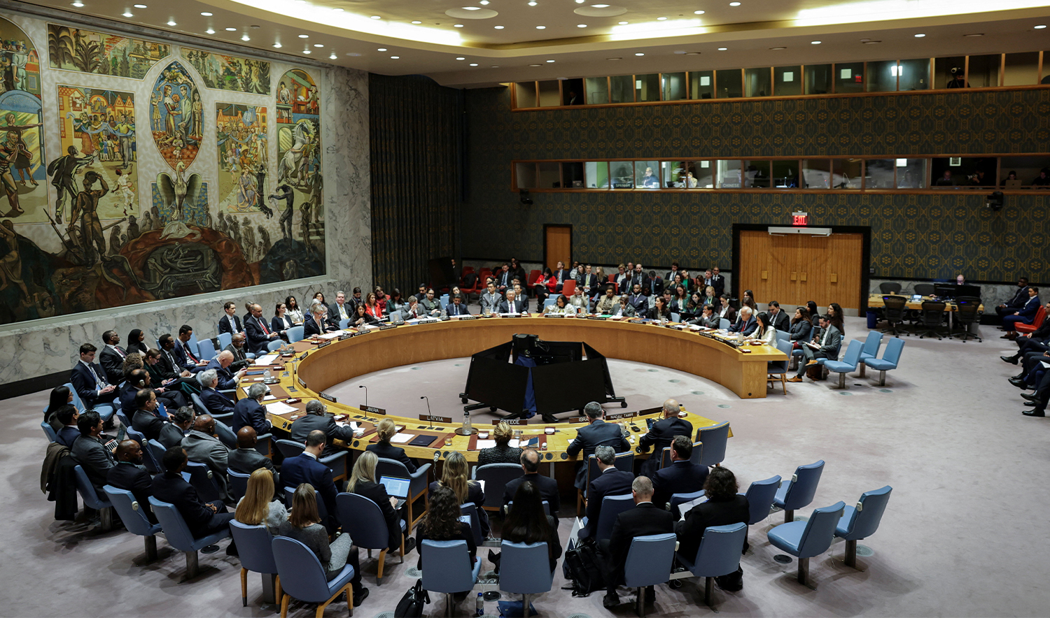 The United Nations Security Council meets on the situation in the Middle East at UN headquarters in New York City, US, on February 18, 2026. (REUTERS)