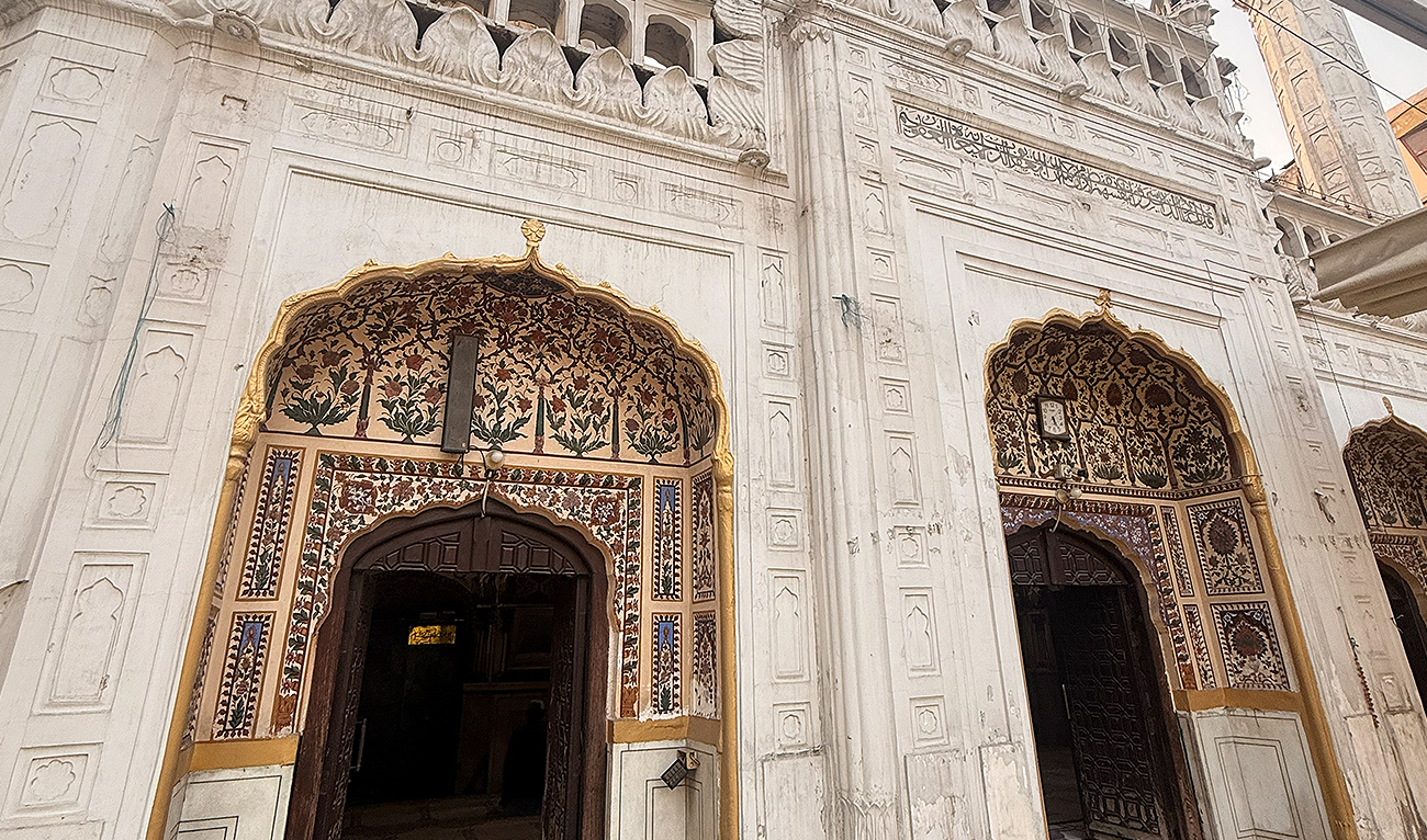 The photo taken on February 23, 2026, shows historic Sunehri Mosque situated in Lahore, Pakistan. (AN Photo)