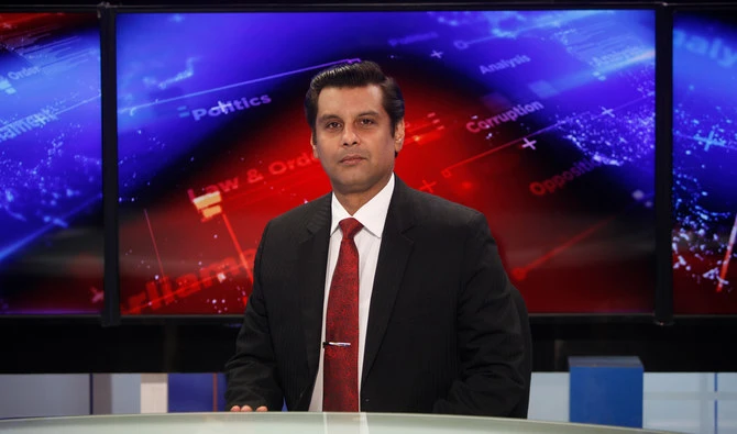 Senior Pakistani journalist Arshad Sharif poses for photograph prior to recoding an episode of his talk show at a studio, in Islamabad, Pakistan, Dec. 15, 2016. (AP/ file)