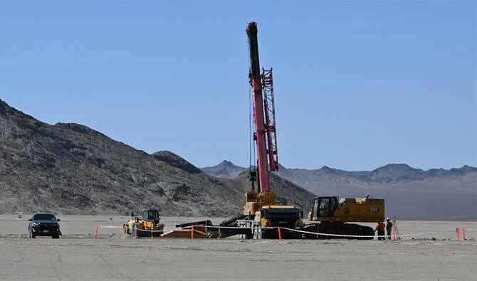 Heavy machinery operates at Reko Diq site in Balochistan on April 8, 2025. (Barrick Mining Cooperation)