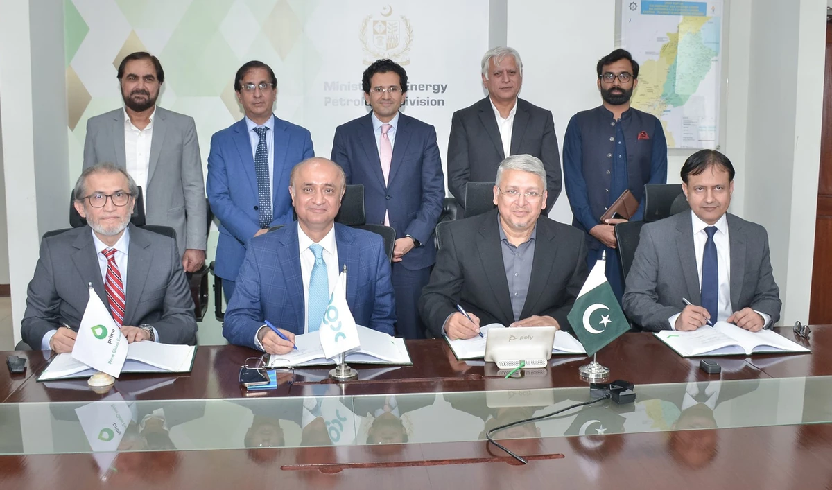 Officials from Pakistan’s Petroleum Division sign petroleum concession agreements and exploration licences for 11 onshore blocks in Islamabad, Pakistan, February 26, 2026. (Petroleum Division, Ministry of Energy/X)