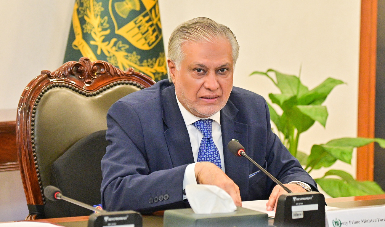 Deputy Prime Minister Ishaq Dar chairs a meeting of the Committee for Monitoring and Implementation of Conservation and Additional Austerity Measures in Islamabad, Pakistan, on March 11, 2026. (MOFA)