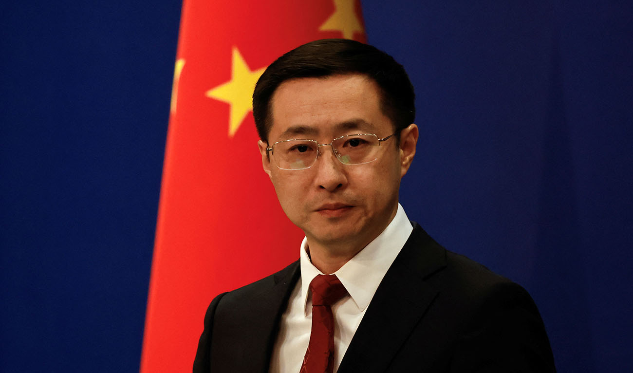 Chinese Foreign Ministry spokesperson Lin Jian attends a press conference in Beijing, China April 10, 2025. (Reuters/File)