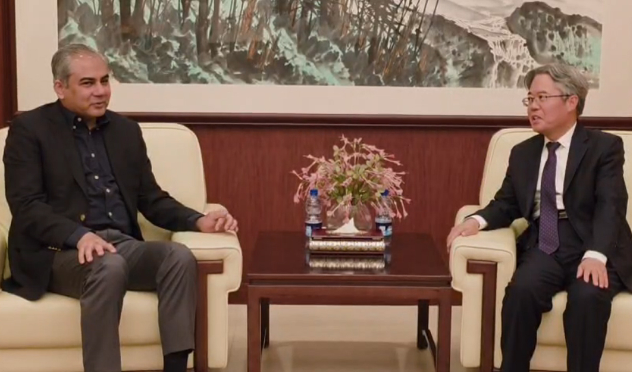 Pakistan’s Interior Minister Mohsin Naqvi meets Chinese Ambassador to Pakistan Jiang Zaidong (right) in Islamabad, Pakistan, on March 27, 2026. (Screengrab/Interior Ministry)