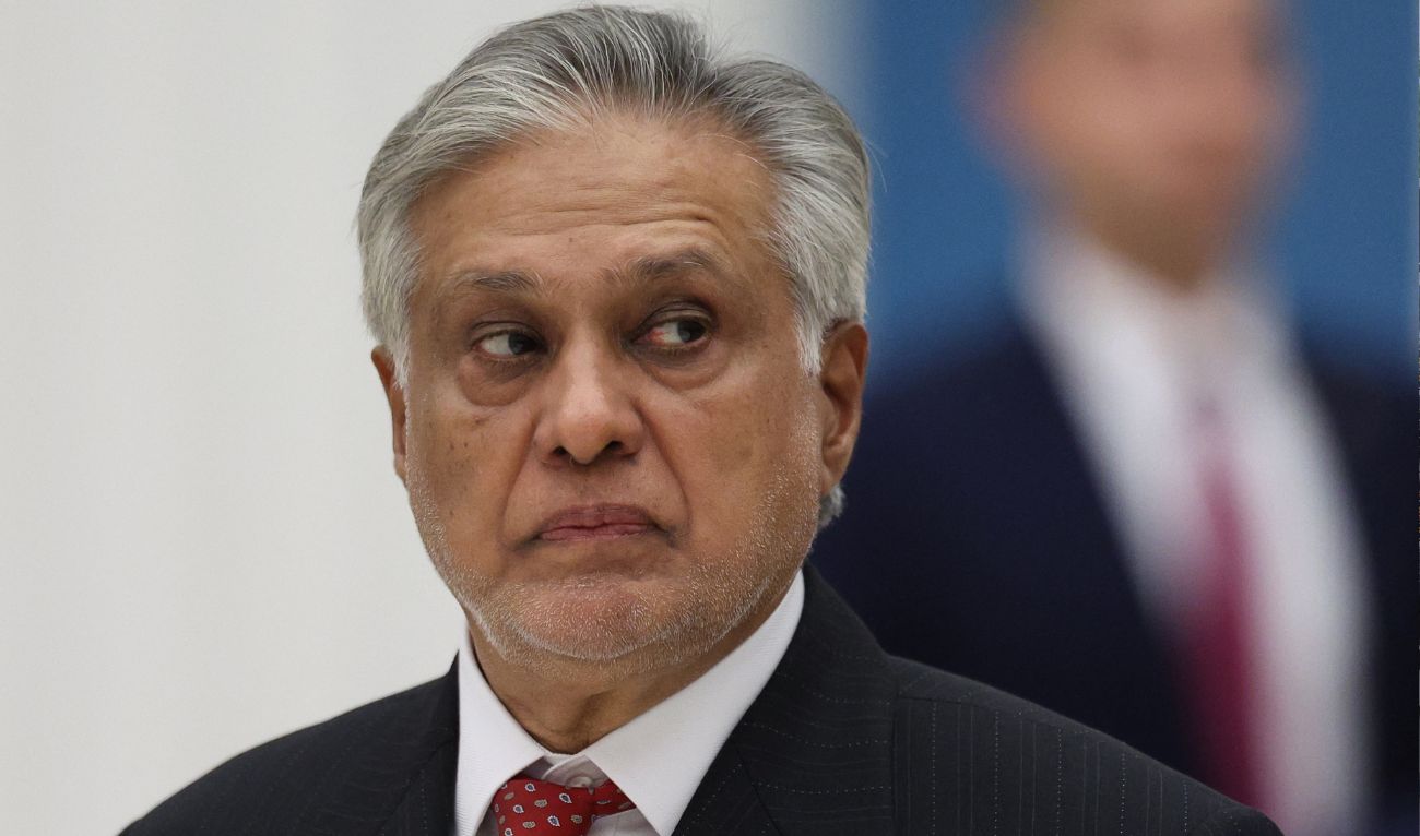 Pakistan's Deputy Prime Minister and Foreign Minister Ishaq Dar attends a meeting of Russian President with the heads of government of the member countries of the Shanghai Cooperation Organisation (SCO) in Moscow on November 18, 2025. (AFP/ file)