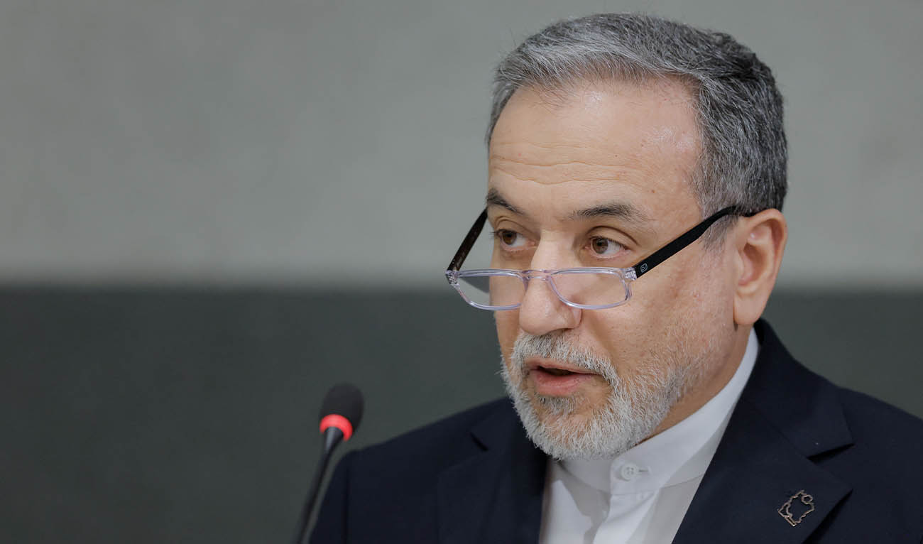 Iran's Foreign Minister Abbas Araghchi delivers a speech during a session of the United Nations Conference on Disarmament, on the sideline of a second round of US-Iranian talks with Washington pushing Tehran to make a deal to limit its nuclear programme, in Geneva, on February 17, 2026. (AFP)