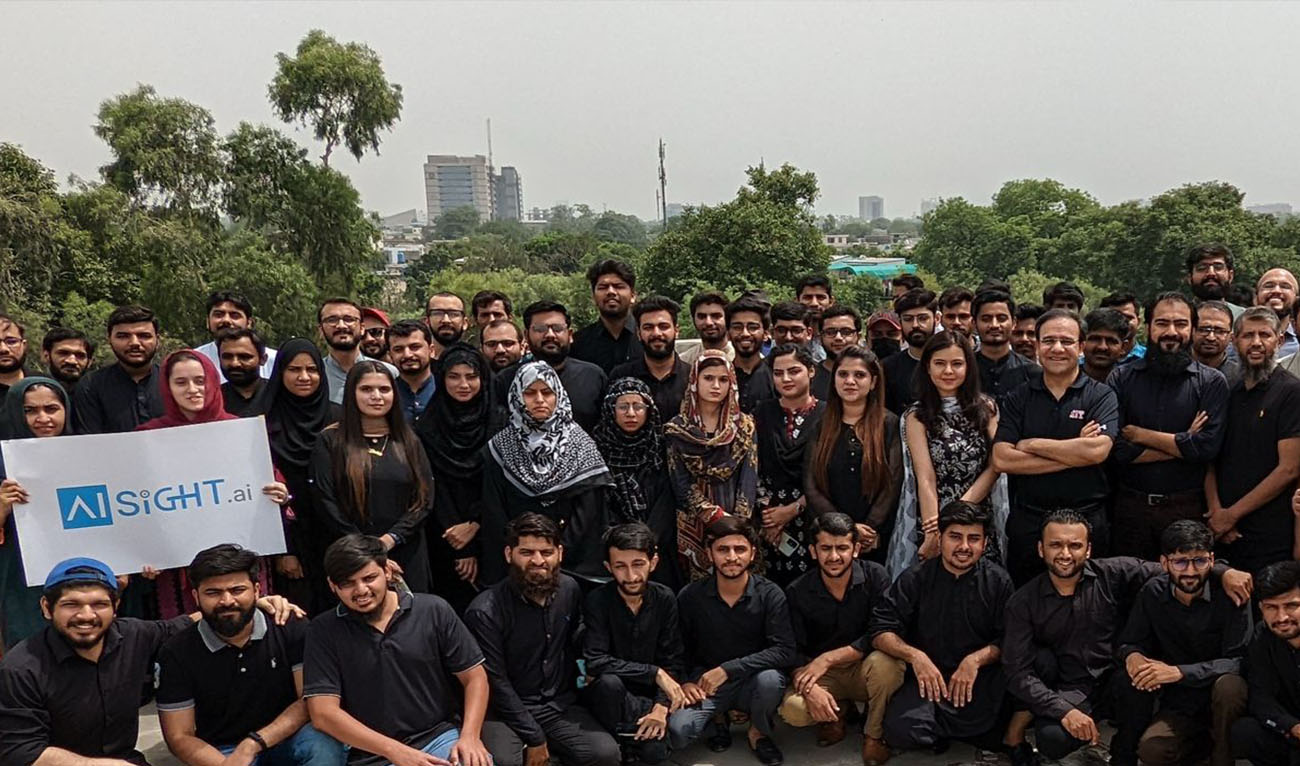 Undated handout photo showing the team of AiSight.ai, led by Pakistani technologist Umar Saif, in Boston, United States. (AiSight.ai/Handout)