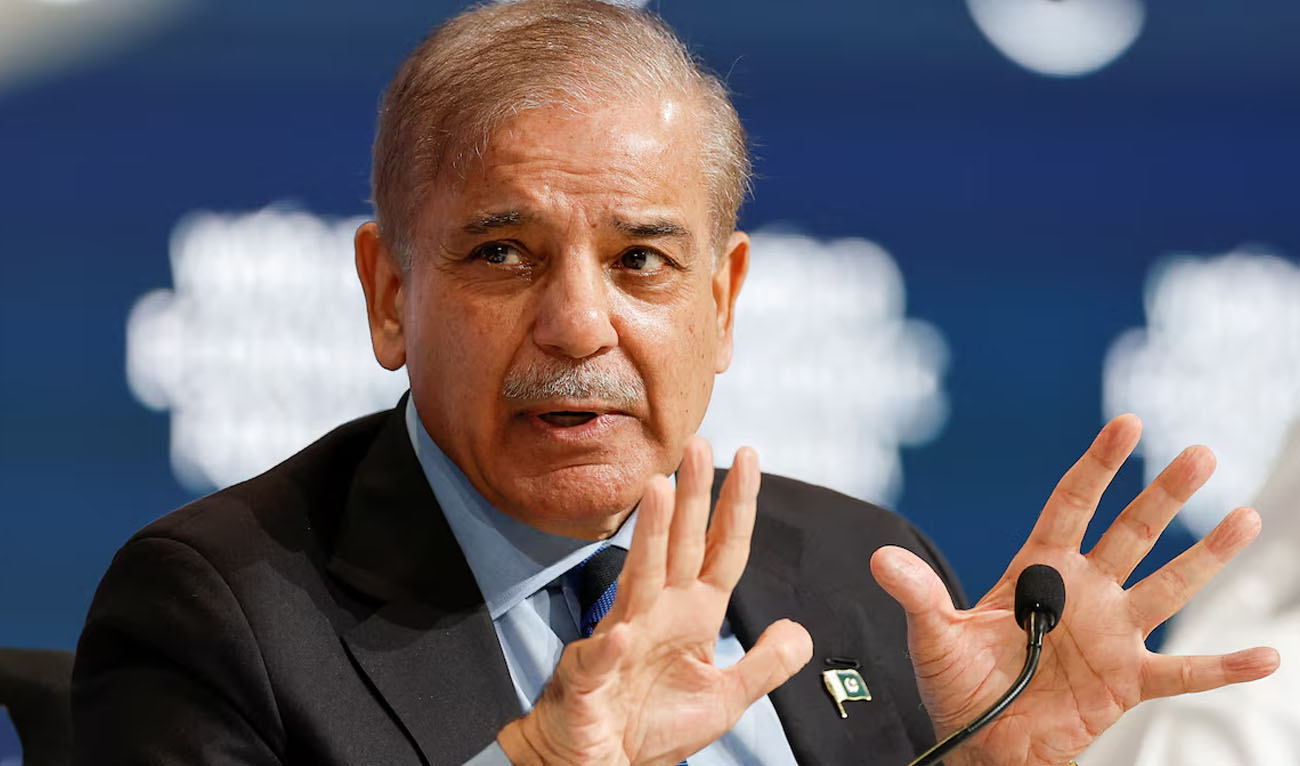 Pakistan's Prime Minister Shehbaz Sharif speaks at the World Economic Forum (WEF) in Riyadh, Saudi Arabia, April 28, 2024. (Reuters/File)