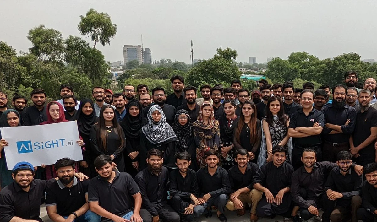 Undated handout photo showing the team of AiSight.ai, led by Pakistani technologist Umar Saif, in Boston, United States. (AiSight.ai/Handout)