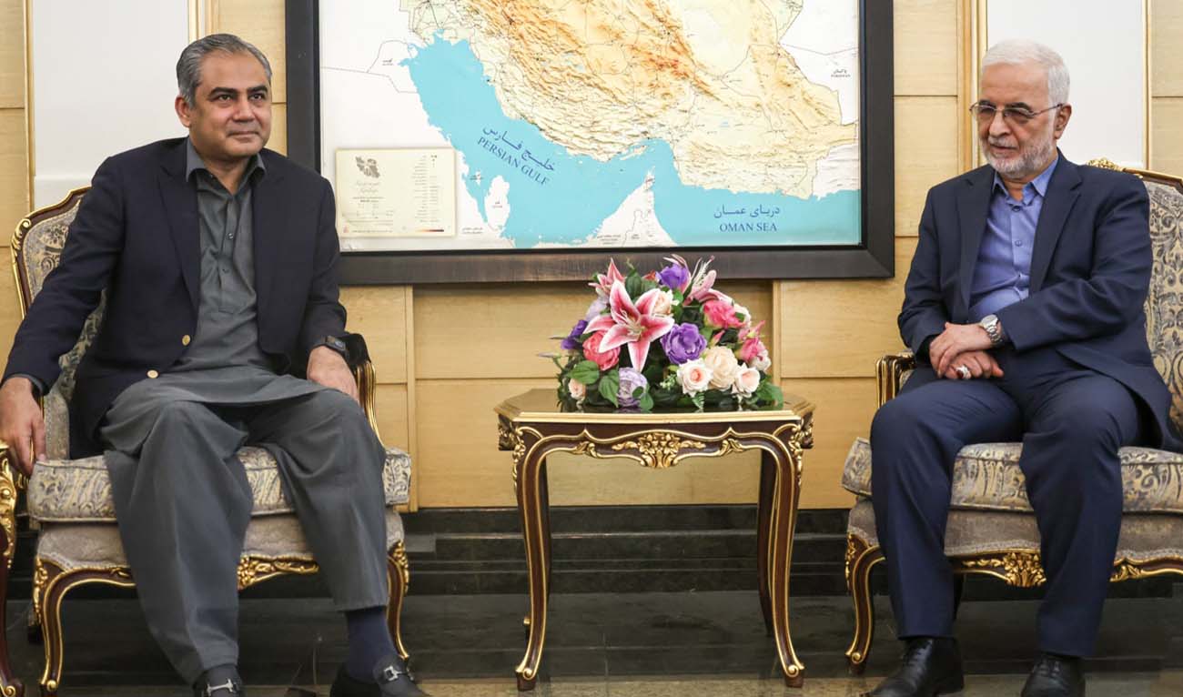 Pakistan’s Interior Minister Mohsin Naqvi meeting with Iranian Interior Minister Eskandar Momeni in Tehran on May 16, 2026. (IRNA)