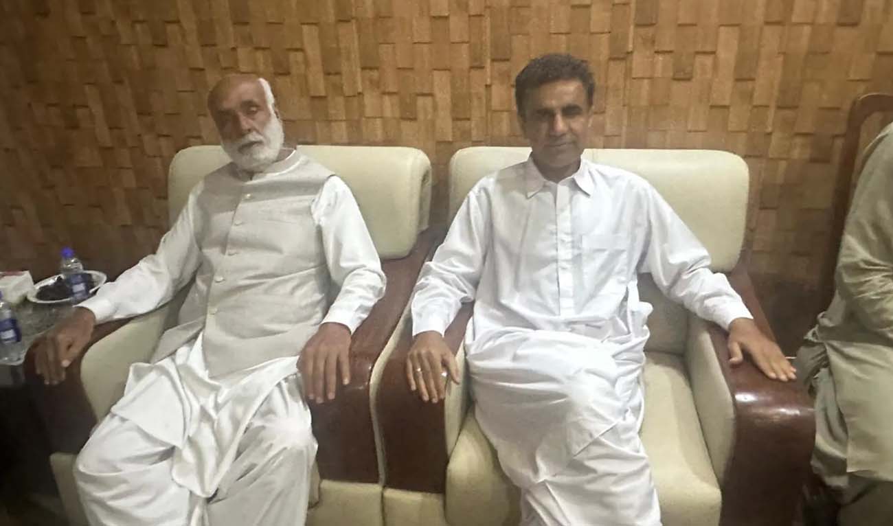 Gwadar Vice Chancellor Dr Abdul Razzaq Sabir and Pro-Vice Chancellor Syed Manzoor Ahmed photographed after they were recovered on May 25, 2026. (Dawn.com/ website)