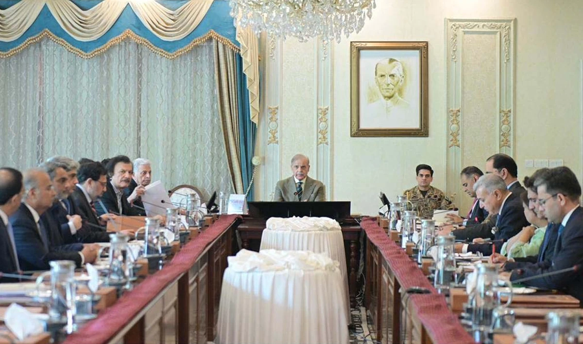 Prime Minister Shehbaz Sharif chairs a meeting on food security and fertilizer stocks in Islamabad, Pakistan, on May 12, 2026. (PID)