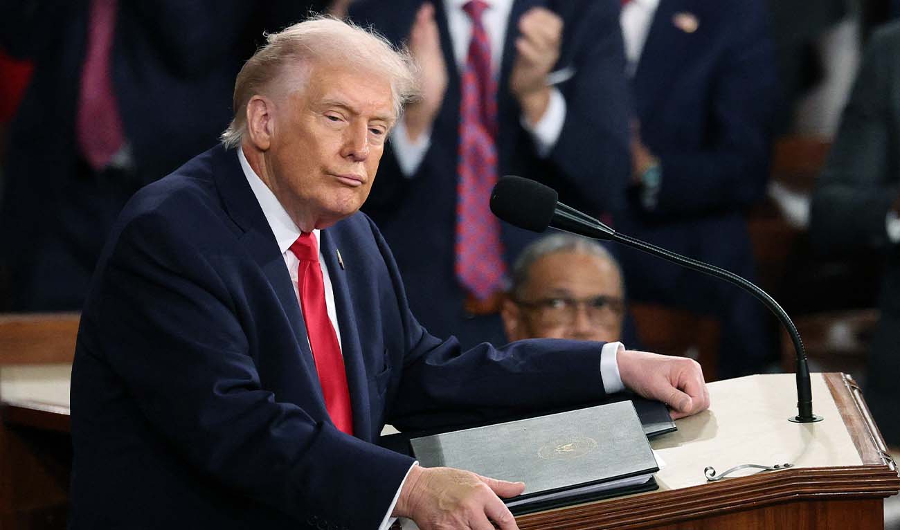 U.S. President Donald Trump delivers his State of the Union address during a Joint Session of Congress at the U.S. Capitol on February 24, 2026, in Washington, DC. (AFP/ file)