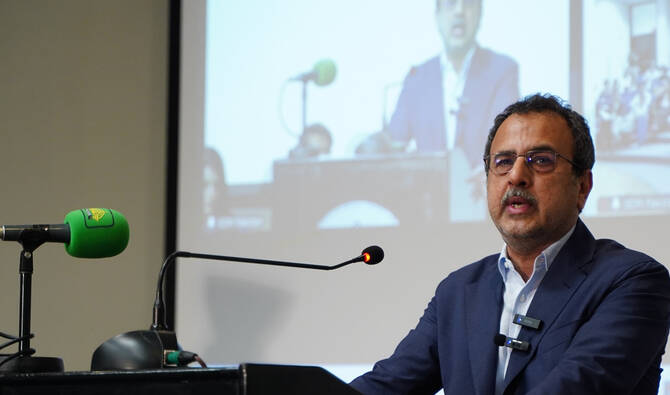 Pakistan’s Power Minister Sardar Awais Leghari speaks during the Asia Energy Transition Summit 2024 at the Lahore University of Management Sciences in Lahore, Pakistan on September 28, 2024. (Photo courtesy: Ministry of Energy/File)