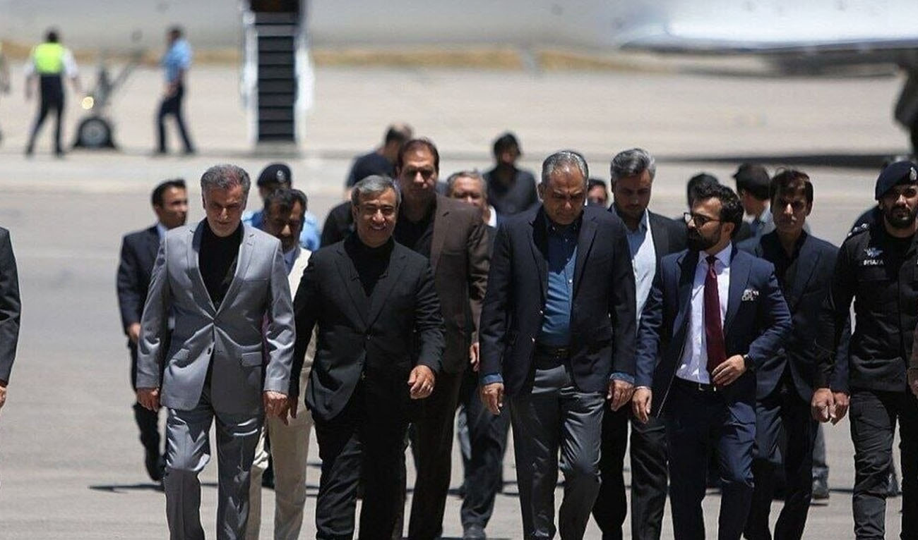 Pakistani Interior Minister Mohsin Naqvi arrived in Mashhad, Iran, on June 20, 2026. (IRNA)