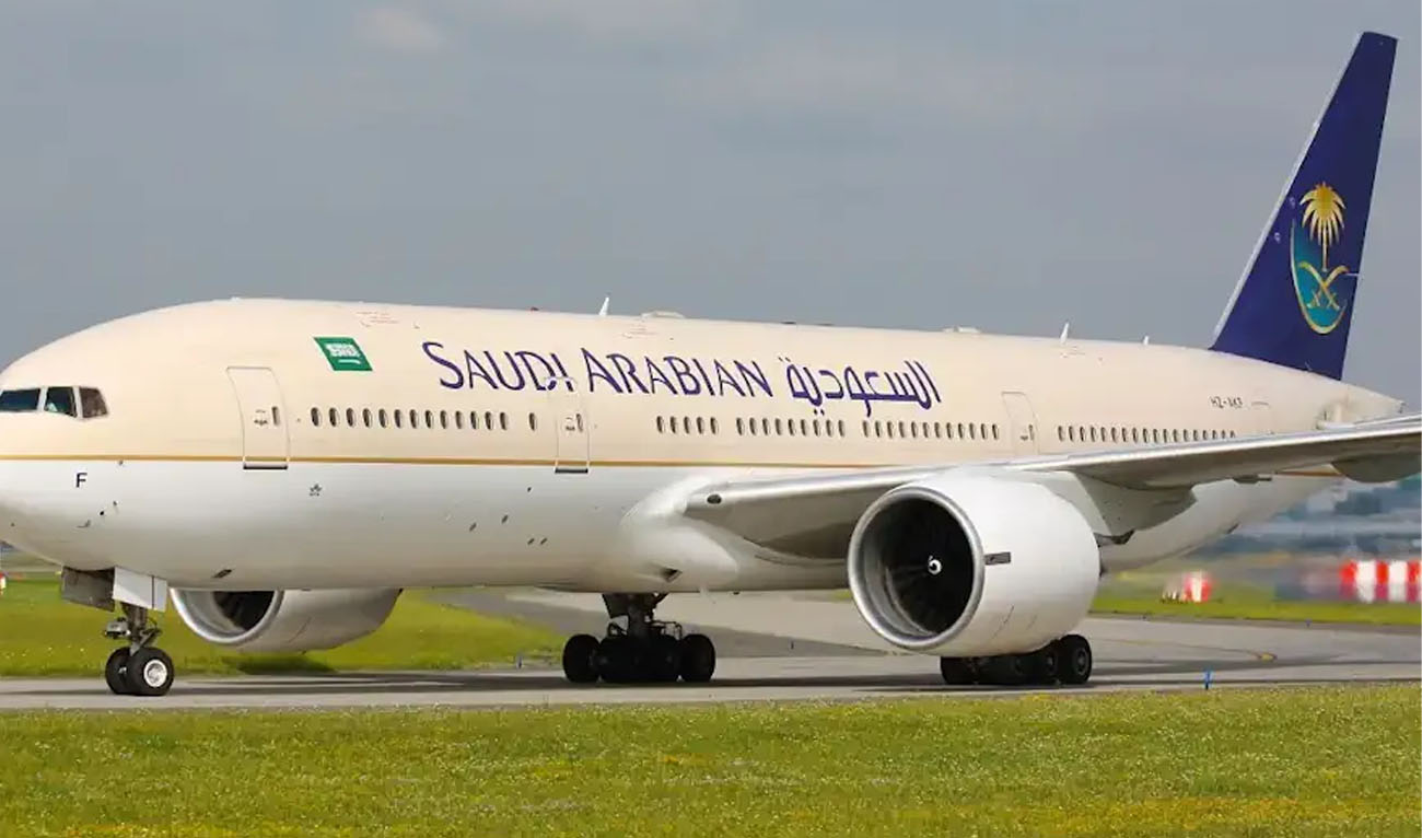 Undated file photo of a Saudi airline aircraft. (Saudi Gazette/Facebook)