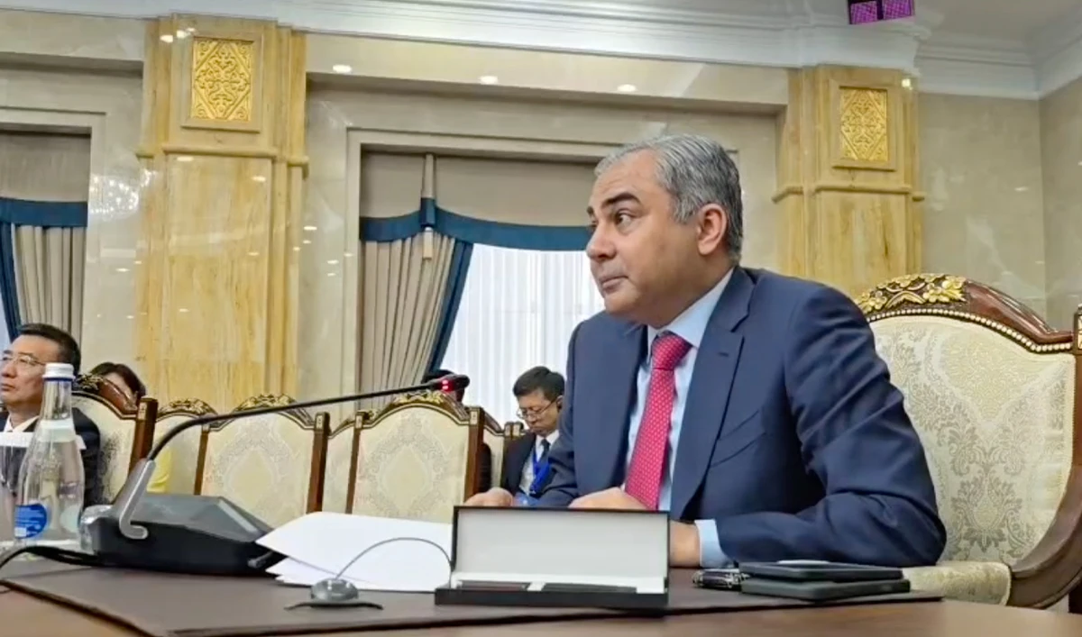 Pakistan’s Interior Minister Mohsin Naqvi speaks during a special meeting of the Ministers of Interior and Public Security of the Shanghai Cooperation Organization (SCO) in Bishkek, Kyrgyzstan, on June 5, 2026. (Screengrab/Interior Ministry)
