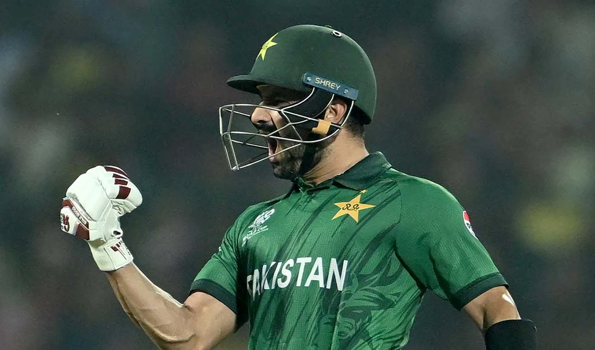 Pakistan's Sahibzada Farhan celebrates after scoring a century (100 runs) during the 2026 ICC Men's T20 Cricket World Cup Super Eights match between Sri Lanka and Pakistan at Pallekele International Cricket Stadium in Kandy on February 28, 2026. (AFP/ file)