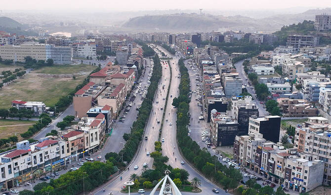 This file photo, posted on May 6, 2025, shows the private integrated township developed by Pakistan’s largest real estate company, Bahria Town, in Rawalpindi. (Photo courtesy: Facebook/Bahria Town/File)
