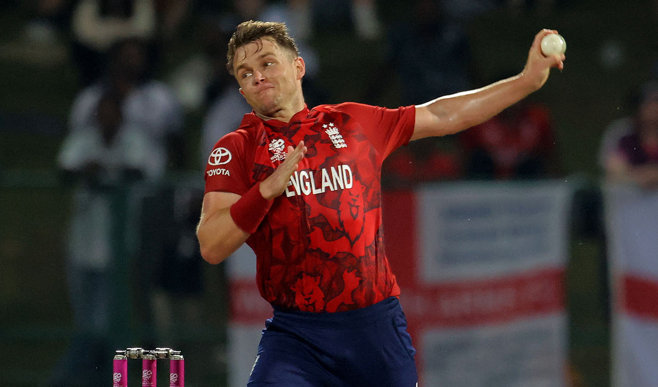 England's Sam Curran in action in Pallekele International Cricket Stadium, Kandy, Sri Lanka on February 24, 2026. (Reuters/File)