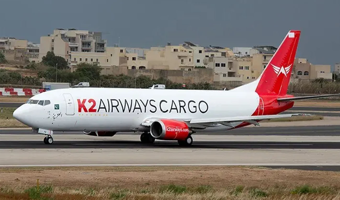 An undated file photo of a K2 Airways plane. (Business Recorder/ Website)