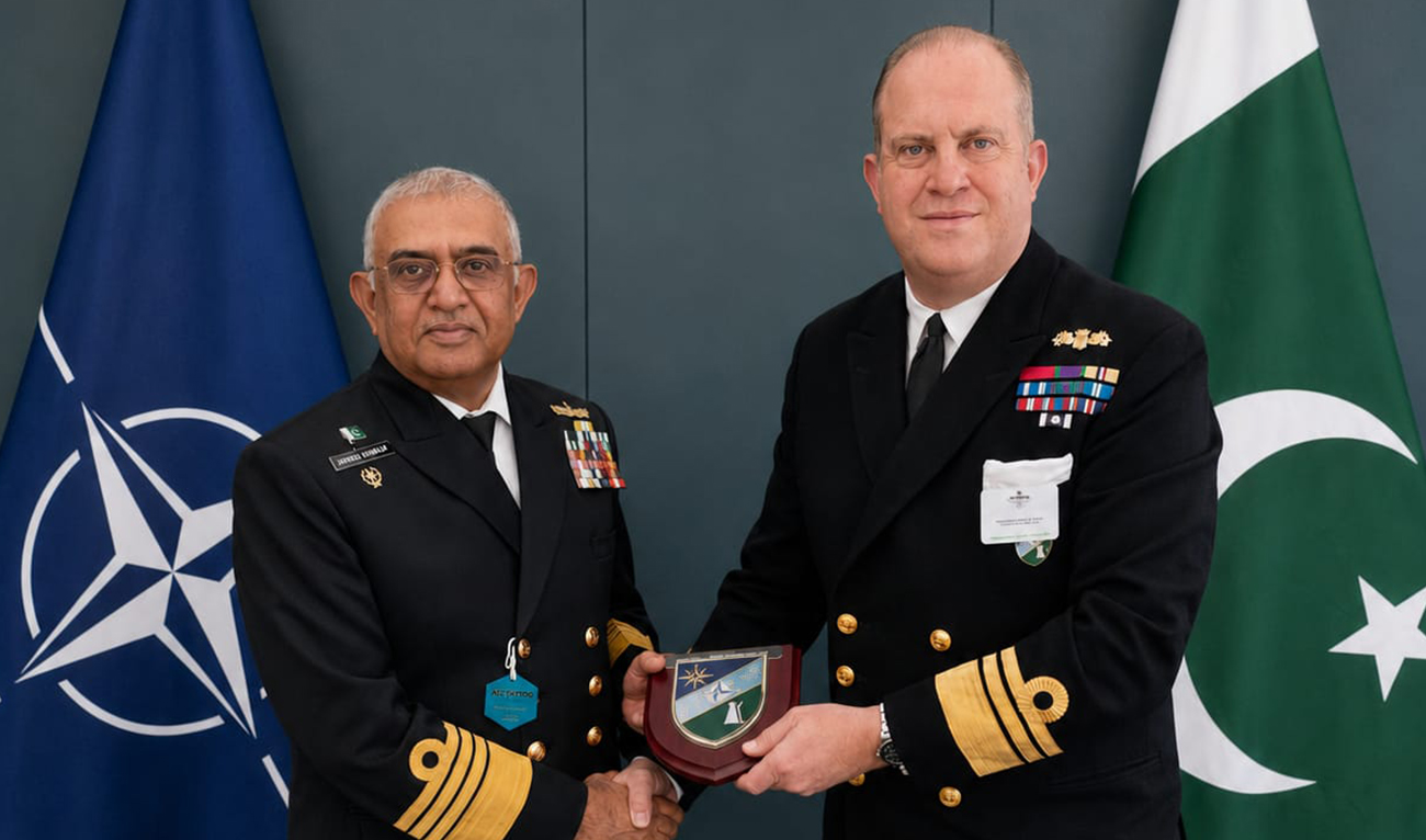 Pakistan Chief of Naval Staff Admiral Naveed Ashraf pictured during high level engagements with British Royal Navy leadership on July 22, 2026. (Pak Navy)