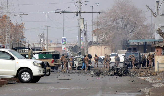 Army soldiers gather at the site, following millitant attacks, in Quetta, Pakistan, January 31, 2026. (Reuters/File)