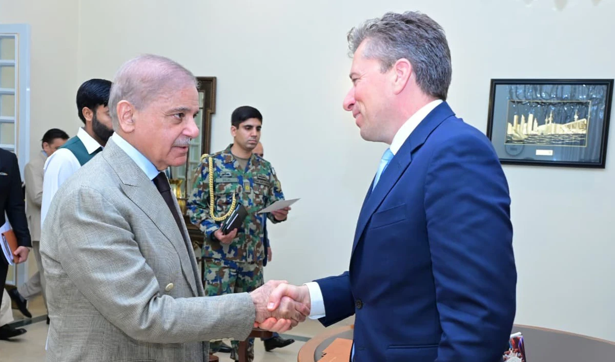 United Nations relief chief Tom Fletcher meeting with Pakistan Prime Minister Shehbaz Sharif on July 15, 2026. (PMO)