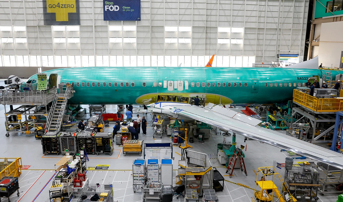 A Boeing 737 MAX aircraft is assembled at the company’s plant in Renton, Washington, US, on June 25, 2024. (REUTERS/File)