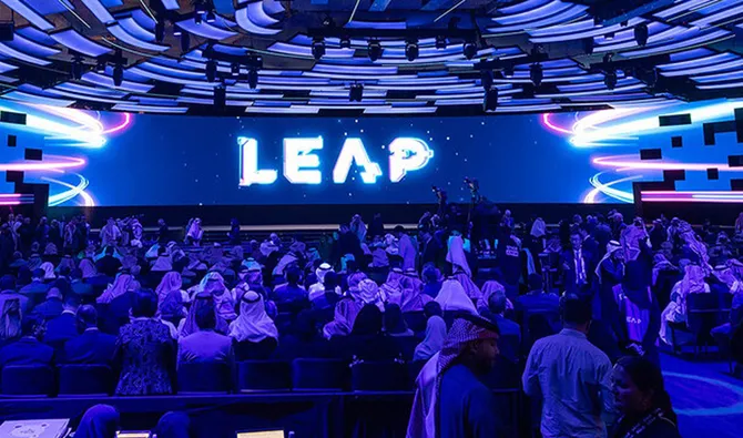 Participants attend a session at LEAP 2025 tech conference in Riyadh, Saudi Arabia, on February 9, 2025. (LEAP)