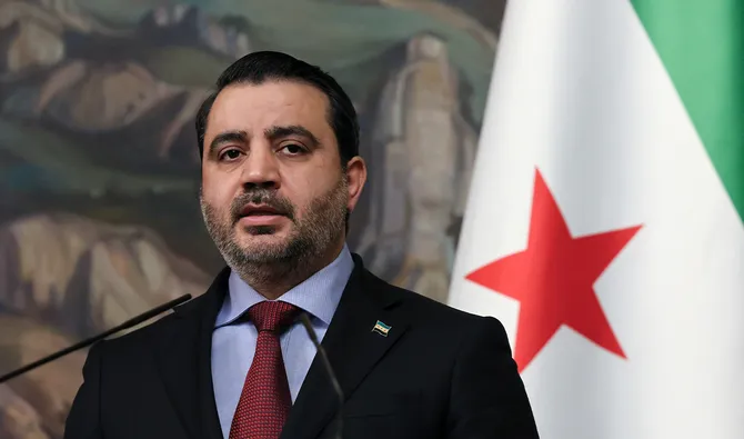 Syrian Foreign Minister Asaad al-Shaibani attends a joint press conference with his Russian counterpart following their meeting in Moscow on July 31, 2025. (AFP/ file)