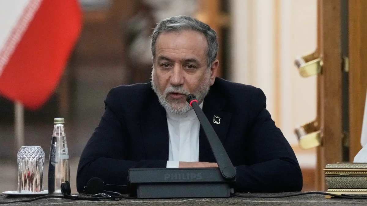 Iranian Foreign Minister Abbas Araghchi speaks at a news conference in Tehran, Iran, on October 19, 2026. (AP/File)