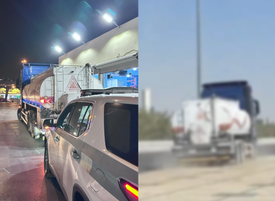 ضبط قائد شاحنة يقود على الأرصفة ويراوغ بين المركبات