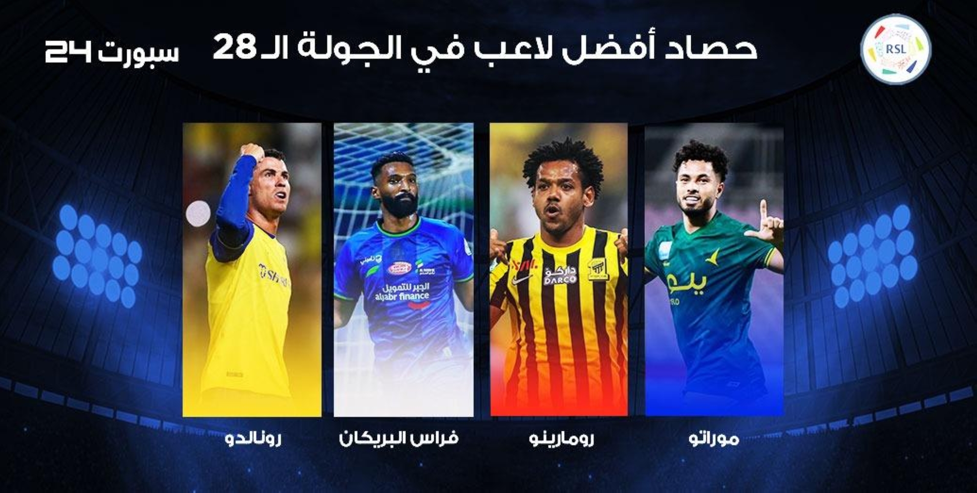 حصاد "سبورت 24".. من الأفضل في الجولة الـ28 بدوري روشن؟