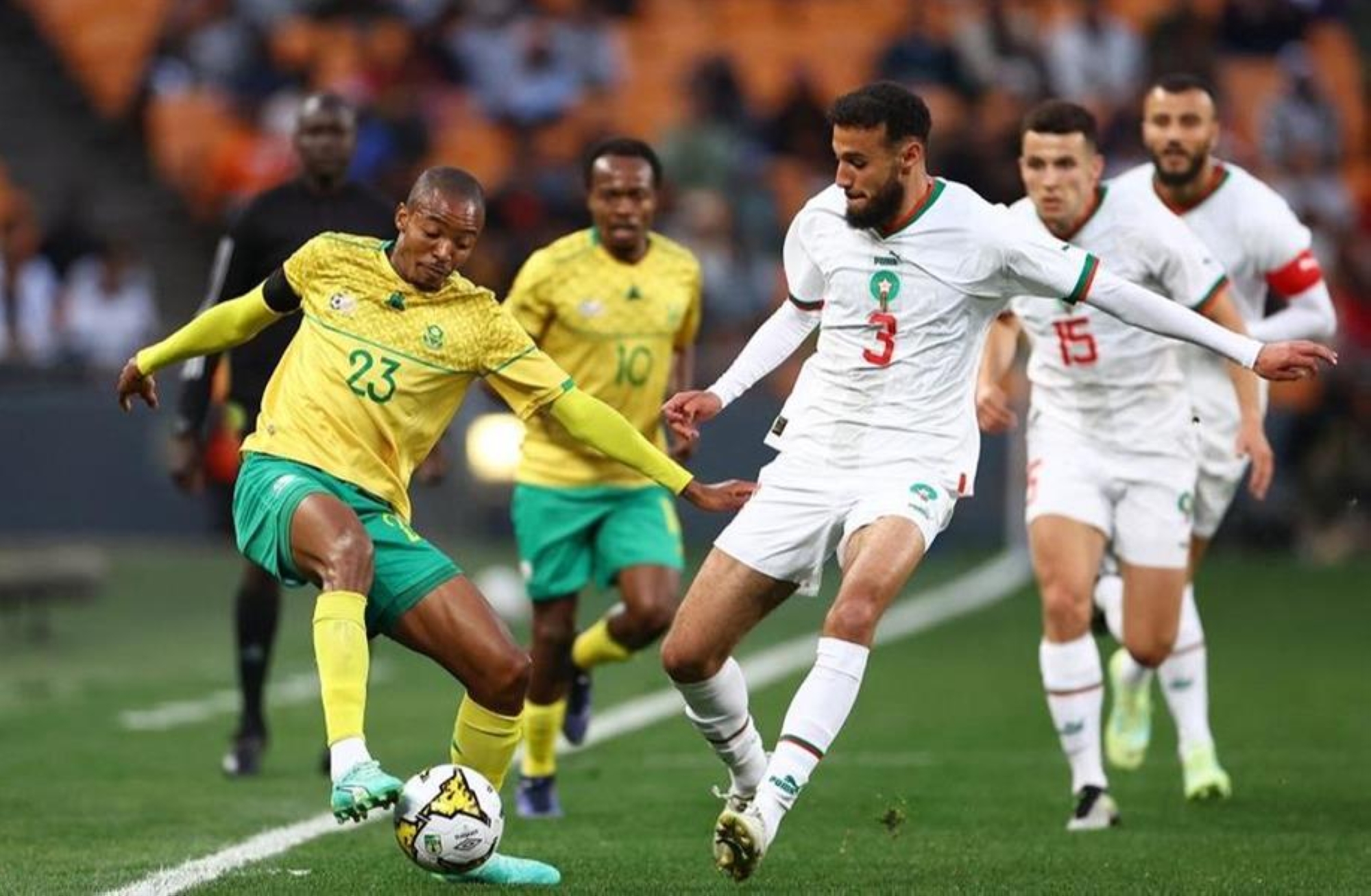 المغرب يخسر من جنوب إفريقيا في تصفيات كأس الأمم الإفريقية
