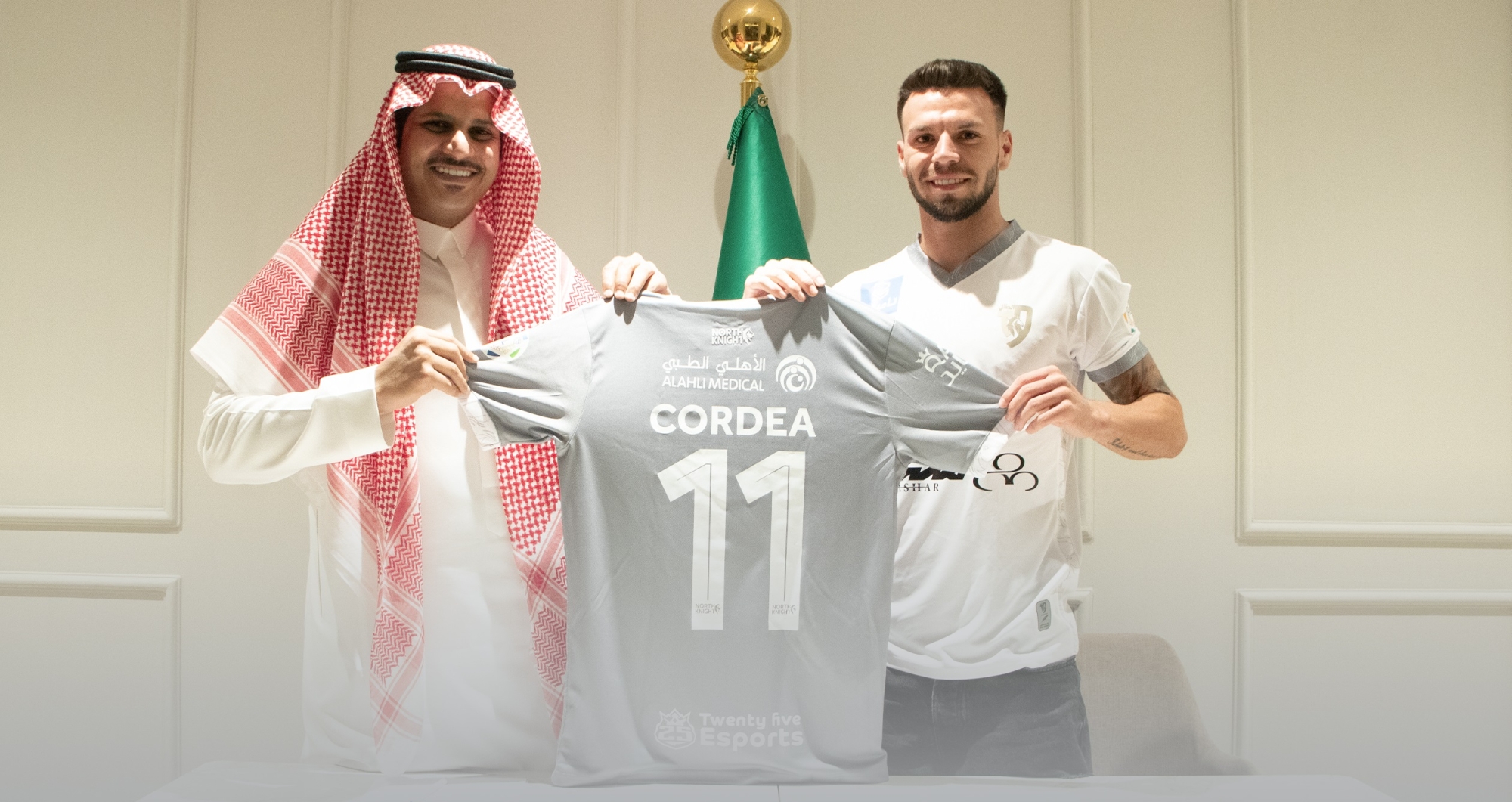 رسمياً.. الطائي يتعاقد مع الروماني "كورديا" حتى 2025