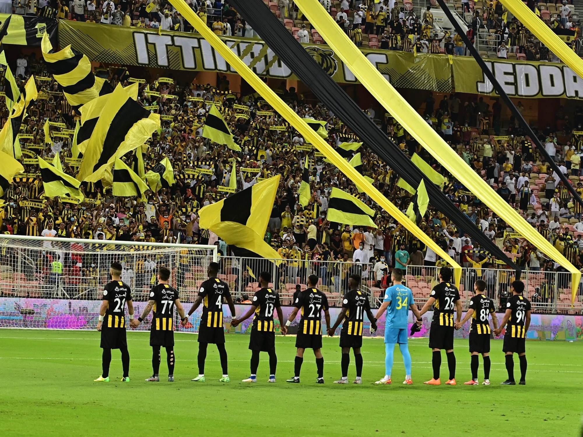 الكشف عن تيفو الاتحاد لمواجهة الأهلي