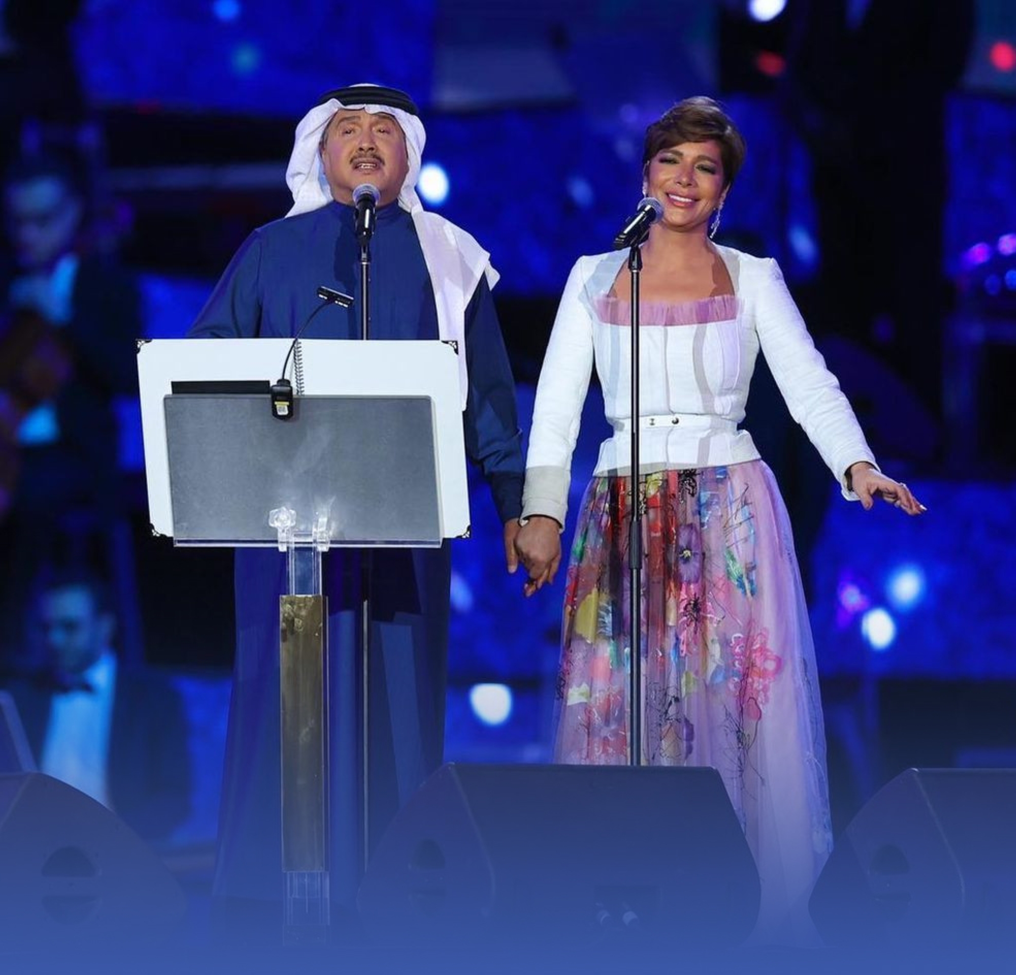 "فنان العرب" وأصالة في حفلة "أونلاين"