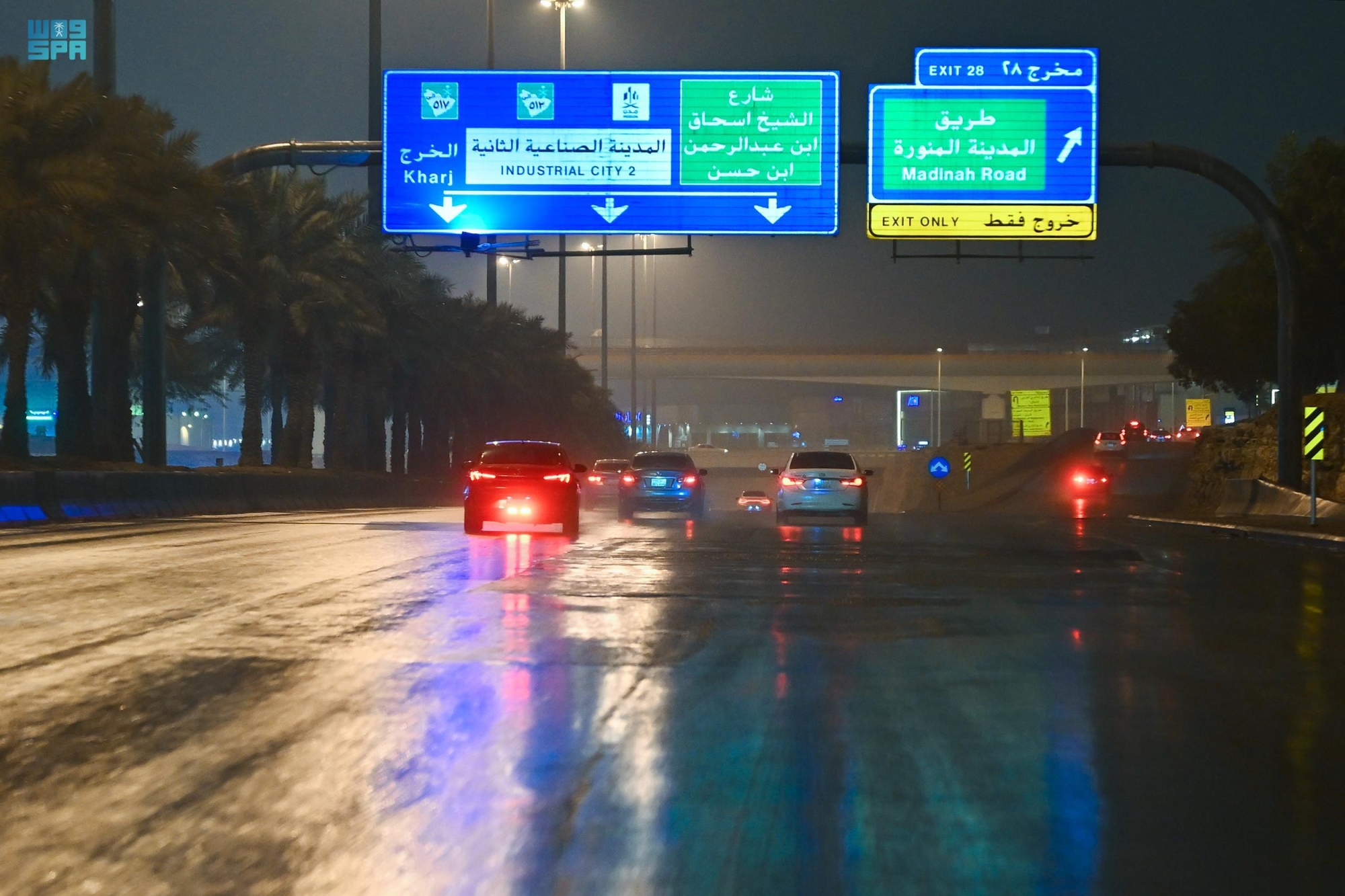 "الرياض" .. تتجمل بـ"المطر والضباب"