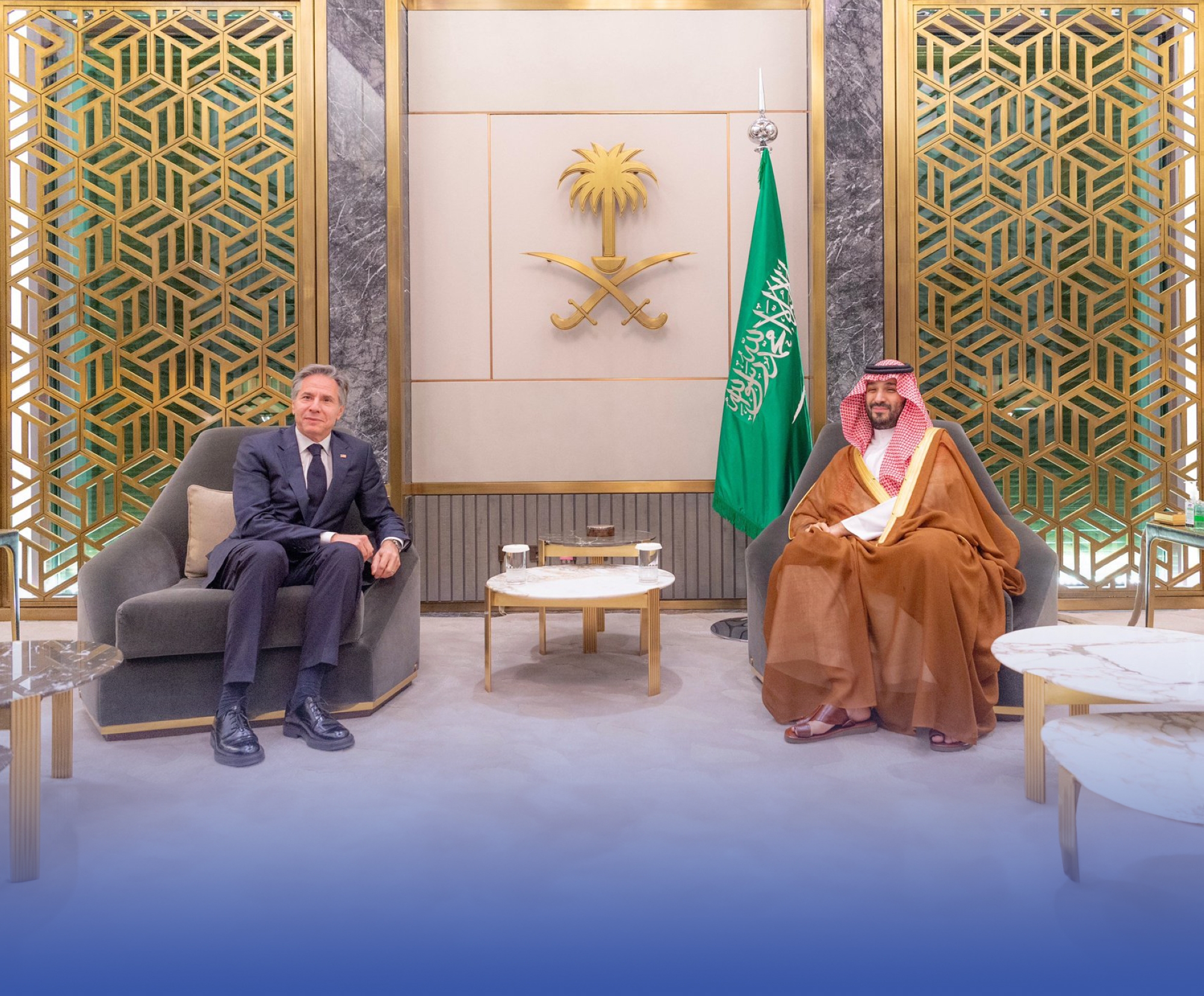 ولي العهد يجري مباحثات مع "بلينكن"