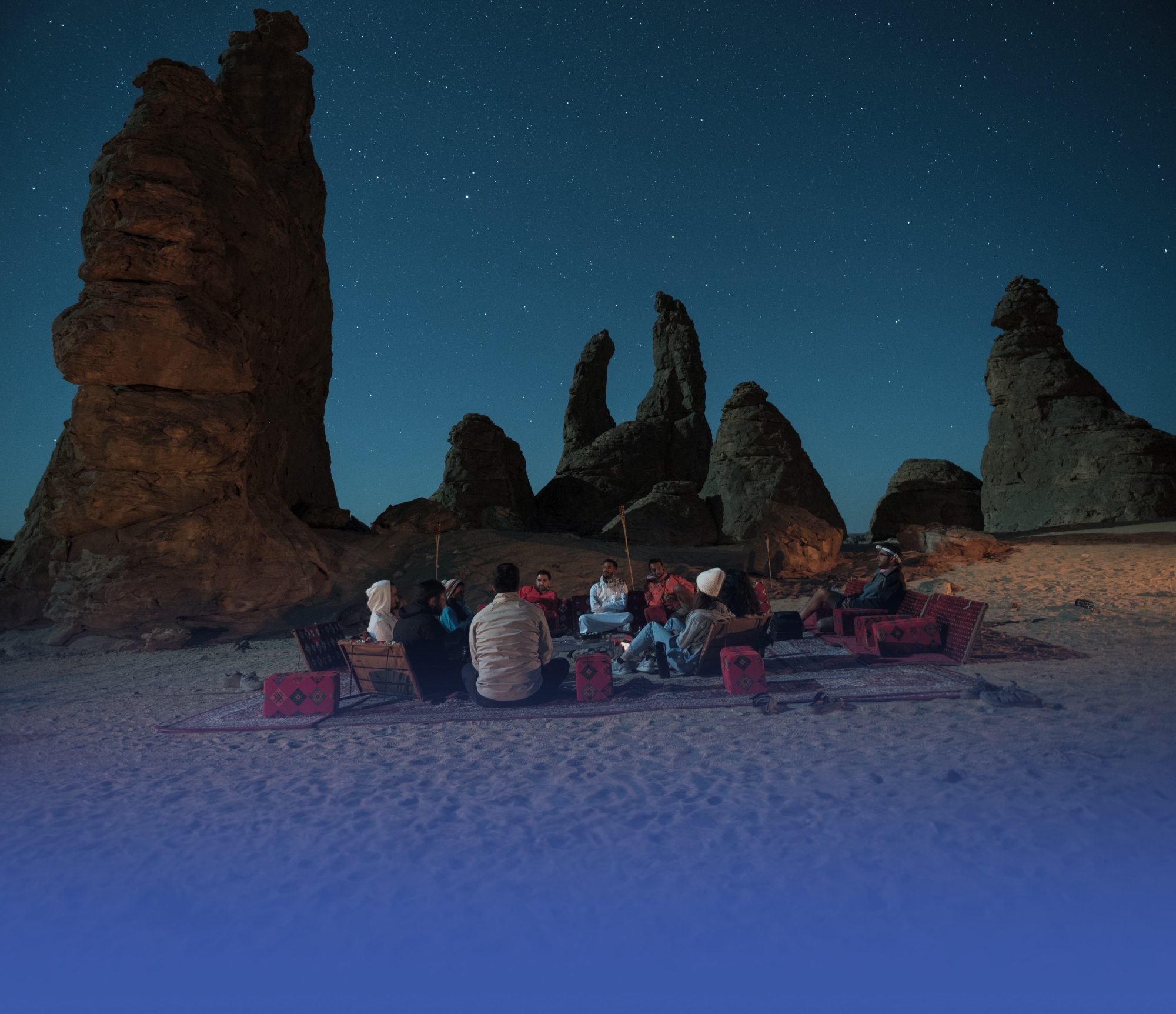 محمية الغراميل بالعلا.. جلسة مع النجوم